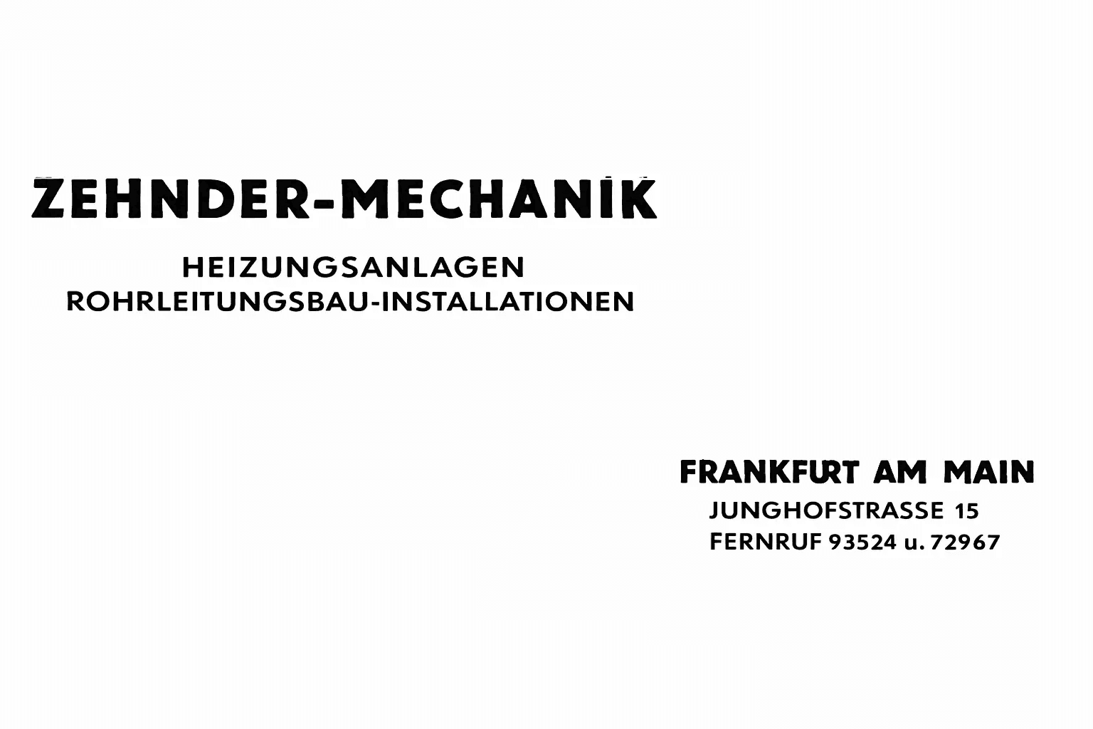 Zehnder-Mechanik Heizungsanlagen, Frankfurt am Main